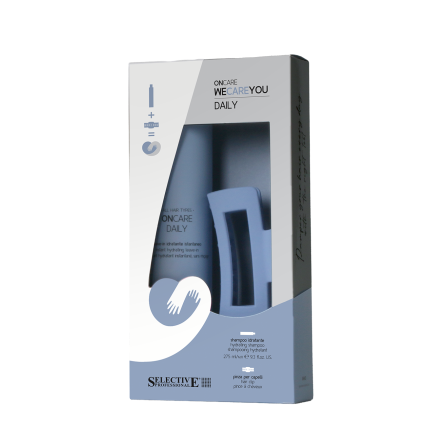 CARE DAILY rinkinys: drėkinamasis šampūnas (275 ml) + plaukų segtukas