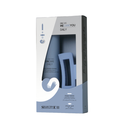CARE DAILY rinkinys: drėkinamasis šampūnas (275 ml) + plaukų segtukas